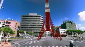 東京タワーを合成